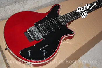 המחיר הטוב ביותר הגילדה BM01 בריאן מאי החתימה הגיטרה האדומה שחורה Pickguard פלויד רוז טרמולו 22 סריגים סין OEM גיטרות מפעל
