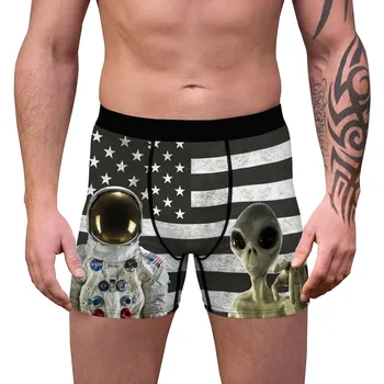 גברים הומור תחתונים חידוש הבוקסר Boxershorts לנשימה, תחתוני מותג התחתונים 3D מודפס מצחיק תחתוני בוקסר צמודים