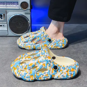 גן נעליים 2023 גברים הקיץ ללבוש מסנוור צבע מגמת אופנה ספורט נגד החלקה Anti-ריח רך סוליה חיצונית Baotou נעלי החוף