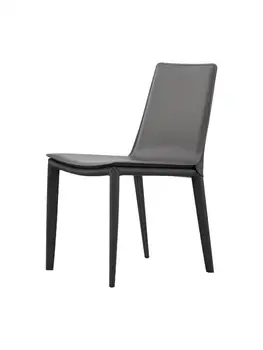 אוכף עור האוכל כיסא מודרני עיצוב פשוט נורדי אור איטלקי יוקרה מינימליסטי סגנון תעשייתי מלון משפחתי עור