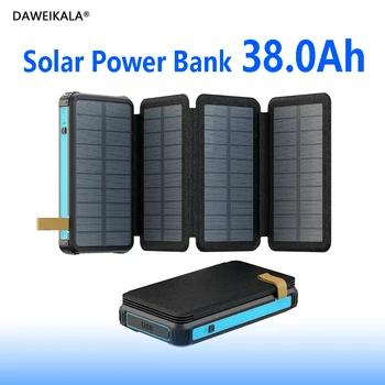 אנרגיה סולארית בנק עמיד למים חיצוני קמפינג מתקפל נייד פאנלים סולאריים 5V 2A פלט USB שמש חשמל עבור טלפון אמיתי קיבולת