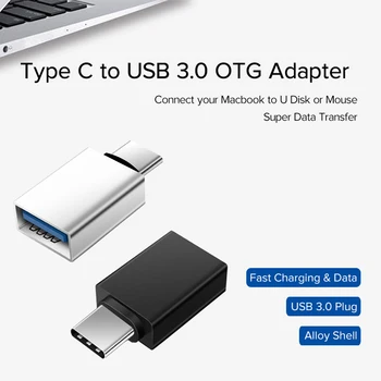 USB Type C מתאם OTG USB C ל-USB 3.0 OTG Type-C Converter for Macbook Samsung S9 S10 Mate Huawei 20 P20 USB-C מחבר