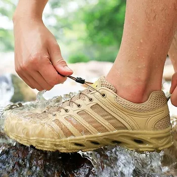 אנשים אמפיביים נעליים סלע שונית דיג החלקה ים הנהר זרם שכשוך רשת נעלי ספורט חיצוני סוליית גומי גודל גדול טיולים מגניבים