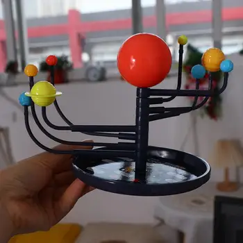לעמוד הרכבת פלנטריום ילד ילדים פרויקט המדע מתנה פלסטיק אסטרונומיה 9 כוכבי לכת DIY צעצועי מערכת השמש, מודל