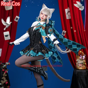 RealCos Genshin השפעה לינט קוסם המשחק חליפה מהממת מדים תחפושות קוספליי מסיבת ליל כל הקדושים משחק תפקידים תלבושת נשים