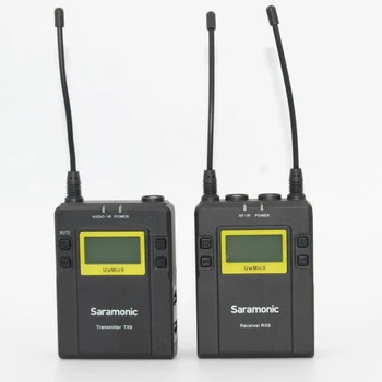 Saramonic UwMic9 (RX9+TX9) שידור הראיון UHF אלחוטי Lavalier מערכת DSLR מצלמת וידאו מצלמת וידאו.