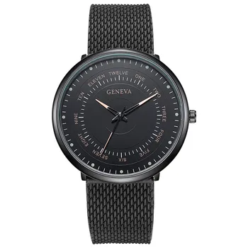 2022 אופנה שעונים לגברים עסקים נירוסטה רשת חגורת קוורץ שעון לוח שנה שעון יוקרה גבר מזדמן Relogio