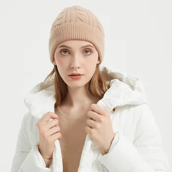 כובע נשים חורף צמר לסרוג ביני סתיו חמים סקי אביזר חיצוני ספורט טיולי הליכה יוקרה