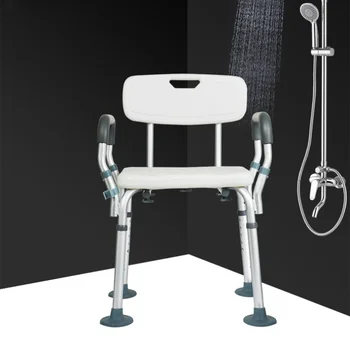מעובה כסא אמבט לקשישים דו-צדדית משענת יד רחצה הכיסא הזרקת משטח רגליים מקלחת הכיסא מוצק ועמיד אמבטיה הספסל