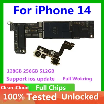 המקורי לא נעול על ה-iPhone 14 לוח האם לא הפנים ID נקי iCloud Mainboard לוח עבודה מלאה, צלחת תמיכה עדכון