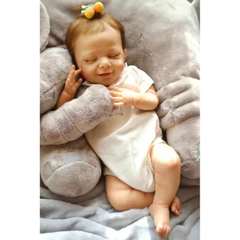 48CM התינוק נולד מחדש באפריל ישן בובות תינוק 3D בעבודת יד עור אמיתי בובות עם פרטים רבים ורידים כמו תמונה