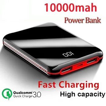 10000mAh תצוגה Mini בנק כוח עם סוללה חיצונית בנק כוח Xiaomi lphone 30000 mAh מטען נייד