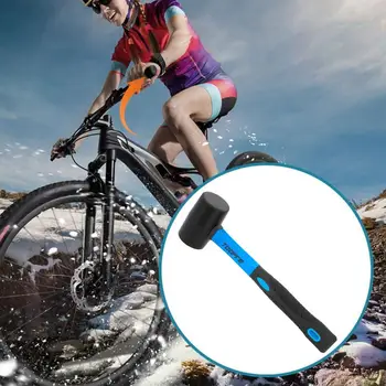Shockproof תיקון פטיש גומי נייד רב תכליתי שימושי אופני כביש אופניים פטיש מתקין תיקון כלי