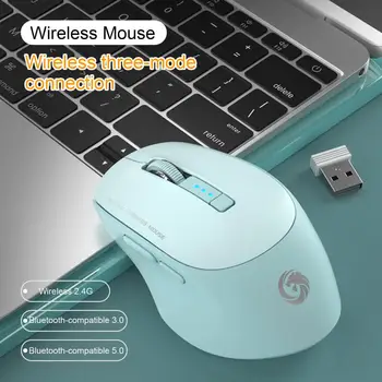 תצוגת כוח עכבר אלחוטי רב עוצמה ארגונומי לעכבר Bluetooth עם תצוגת כוח נטענת השתק מסוג c-אידיאלי עבור המשרד.