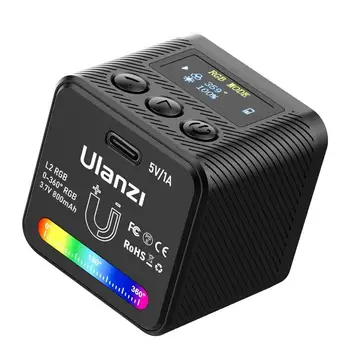 L2 RGB מיני קלח מצלמת וידאו ניתן לעמעום אור 360° צבע מלא אור עם מפזר חלת דבש צילום עבור מצלמת DSLR