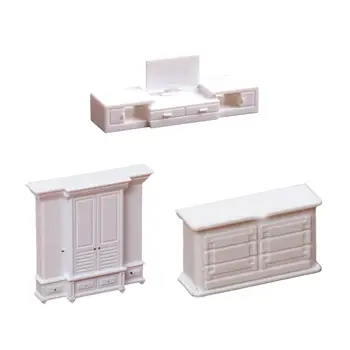 בית הבובות רהיטים מציאותי מיניאטורי שולחן ליד המיטה מיני רהיטים מודל צילום DIY אביזרים זירת קישוט דיורמה פריסה
