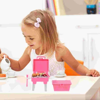 צעצועים מטבח הפעוט ברביקיו Playset גריל מוצרי ילדים פלסטיק פנים Playsets לשחק בבית