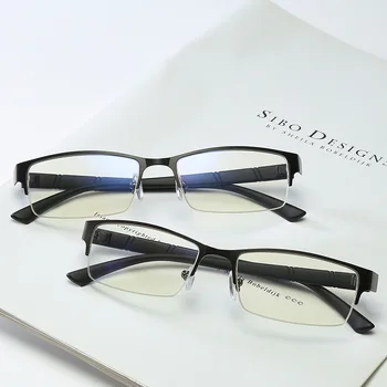 חצי מסגרת מתכת קצרת ראייה משקפי יוניסקס קוצר ראייה -0.5 -1 -1.5 -2 -2.5 -3 -4 -5 -6 מוצרים מוגמרים מספר מעלות משקפיים