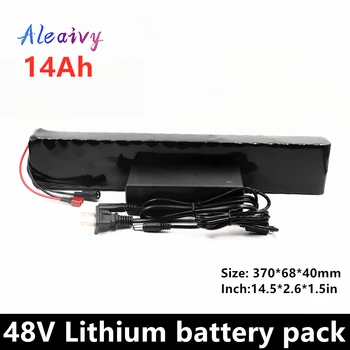 Aleaivy 48V 13S3P של 14ah 500W 750W Li-Ion Battery Pack, מתאים בגודל 54.6 V אופניים חשמליים עם 20A BMS סוללה מובנית ליתיום