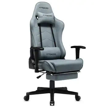 GTRACING המשחקים הכיסא עם הדום ארגונומיים מתכווננים מעור, כיסא, מים-כחול, הכיסא במשרד גיימר כיסא ארגונומי כיסא
