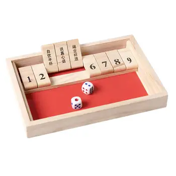 סגור את התיבה בקוביות משחק לוח שותה צעצועים עבור 1-2 שחקן כיף