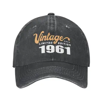 מותאם אישית כותנה וינטאג ' מהדורה מוגבלת 1961 מתנות יום הולדת כובע בייסבול עבור גברים, נשים, מתכוונן אבא כובע אופנת רחוב