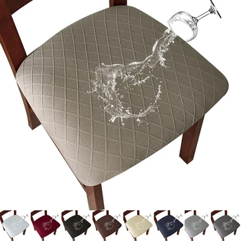 עמיד למים בד משובץ מושב למתוח מקרה הכיסא Cvoers עבור מטבח זול רחיץ הכיסא כיסויים עבור מלון הביתה חדר האוכל