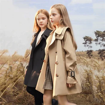 הילדים של האביב והסתיו מעיל בנות מעיל רוח זרה סגנון מעיל