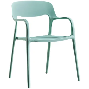 מעצב פלסטיק כסאות אוכל טרקלין בסגנון נורדי דלפק כיסא עם משענת יד פטיו הספרייה Silla הסקי בסגנון סיני רהיטים