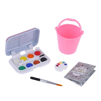 מיני צעצועים כלי כתיבה 1:6 סימולציה מיניאטורות בצבעי מים מודל שנקבע ילדים לשחק במשחק צעצוע בובות תפאורה ואביזרים