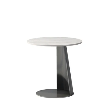 נורדי סלון שולחן אוכל קטן השיש מודרני יוקרתי שולחן עגול תה מתכת ספה עיצוב רהיטים