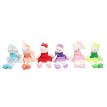 42CM קריקטורה Kawaii ארנב קטיפה בובות צעצועים חמוד בד רך ממולא ארנב עיצוב ילד תינוק לפייס צעצועים לילדים מתנה