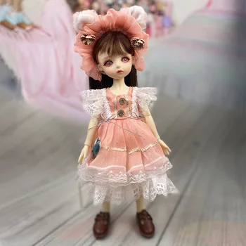 1/6 BJD אוזן ארנב חמוד נסיכה, חצאית תחרה פלאפי חצאית לשנות את התחפושת המשחק על הבובה צעצועים מתנות חג המולד עבור ילדה ילדים.