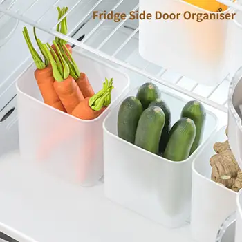 סל אחסון עמיד לחיסכון בקיבולת גבוהה משטח חלק דלת המקרר ארגונית פחי עבור המטבח