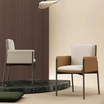 נורדי יוקרה כסאות אוכל בעיצוב הבית מרגיע יצירתי כסאות אוכל מינימליסטי משענת Silla Comedor רהיטים WZ50DC