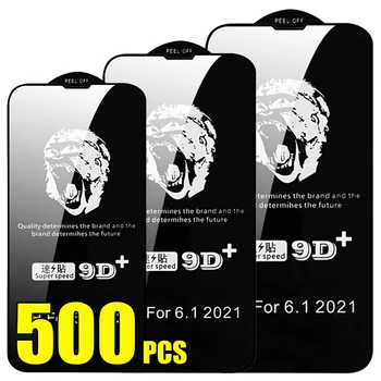 500pcs סופר מהירות 9D+ זכוכית מחוסמת פיצוץ סרט מגן מסך עבור iPhone 15 Pro מקס 14 + 13 Mini 12 11 XS XR-X 8 7 SE