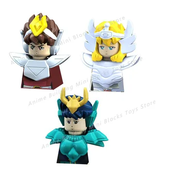 Seiya מיני דמויות אנימה צעצועי פלסטיק Saori קידו בניין שתים עשרה קבוצות הכוכבים Modles לילדים PG8212 PG8213 PG8128