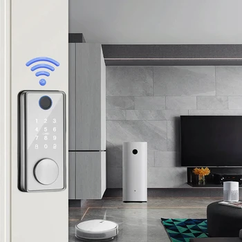 Anti-theft בית חכם אבטחה, מנעול הדלת Tuya אפליקציה Bluetooth תואם חכם לנעול את הדלת עם מפתח התקנה קלה