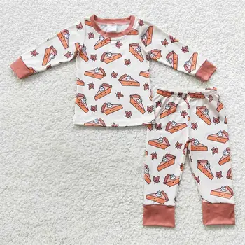 סיטונאי התינוק ילדים להגדיר Nightclothes ארוך שרוולים חולצת פיג ' מה פאי מכנסיים פעוטות ילדים בחג ההודיה ליפול תינוק תלבושת