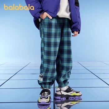 Balabala הפעוט 2023 יוניסקס ילד ילדה מכנסיים החורף החדש מכנסיים צמר הורה-ילד בגדים