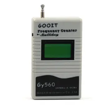 GY560 תדר מונה בודק 2 דרך הרדיו משדר GSM 50MHz-2.4 GHz, תצוגת LCD לבדיקת התקנים