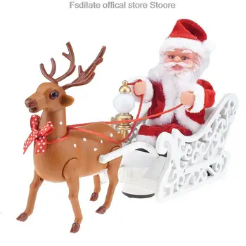 יצירתי אלק מושך סקי סנטה קלאוס בובה מוסיקה חשמלי אוניברסלי צעצוע מתנה לחג המולד צעצועים אלקטרוניים עבור הילדים מסיבת מתנה