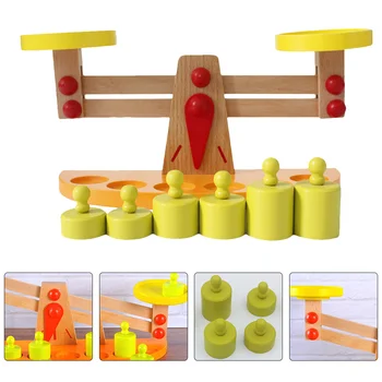 איזון המאזניים חינוכי צעצועי עץ צעצוע ילדים פעוטות צעצועים עזרי הוראה