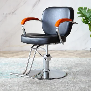 מלון נוח להרים ספר כסאות רטרו מספרה מיוחדת חיתוך השיער כיסא מספרה רהיטים מסחריים ציפורניים, כיסאות