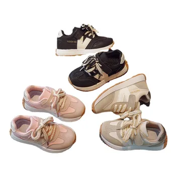 ילדים נעלי ספורט 2023 האביב קוריאני אופנה מזדמן רך הבלעדי של אבא נעלי בנים בנות תלמיד נעלי ספורט נעלי ריצה