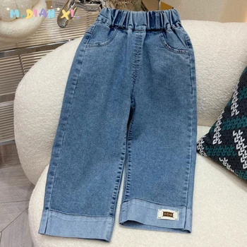 הילדים של האביב והסתיו מוצר חדש ג ' ינס עבור בנות אופנה קוריאנית להאריך ימים יותר המכנסיים התינוק אביב תכליתי בסגנון מערבי המכנסיים