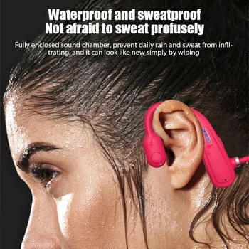 עצם הולכה IPX8 עמיד למים אוזניות עם מיקרופון אלחוטית Bluetooth אוזניות ספורט באיכות גבוהה אוזניות עבור טלפון חכם חם