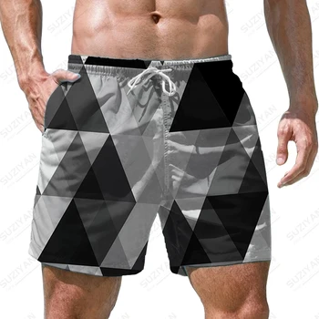קיץ גברים חדשים של מכנסיים קצרים, תפרים 3D מודפס של גברים מכנסיים קצרים בסגנון אתני של גברים מכנסיים קצרים אופנה אופנתי של גברים מקרית קצרים.