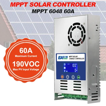 MPPT Solar Charge Controller 12V 24V 36V 48V 60A השמש מקס פאוור פוינט Tracker Lifepo4 עופרת חומצה הסוללה טען הרגולטור