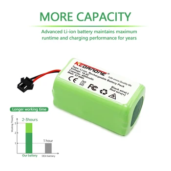 batería קונגה 1090 950 990 cecotec 14.4 V 4.0 Ah Li-ion סוללה עבור Ecovacs Deebot DN621 601/605 Eufy RoboVac 35 סנט פנדה i7 V710